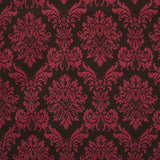 Barock Burgund Gedruckter Samtstoff Bourdeos - Ribes y Casals