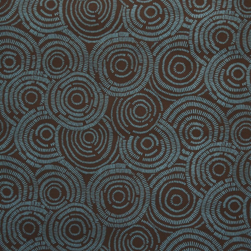 Bedruckter Samtstoff Circles Braun - Ribes y Casals
