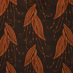 Orange Blatt drucken Samt Stoff - Ribes y Casals