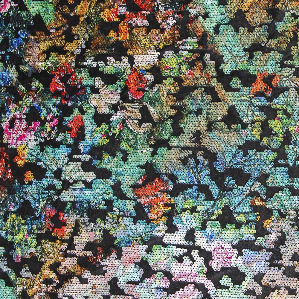 Fantasy Velvet Pailletten-Samt-Stoff - Ribes y Casals