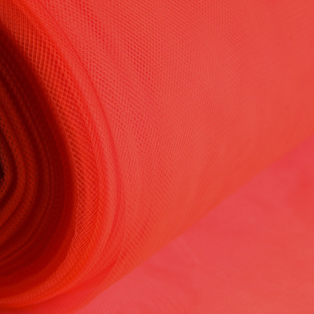 Fluor Orange Illusion Tüll Stoff - Ribes y Casals