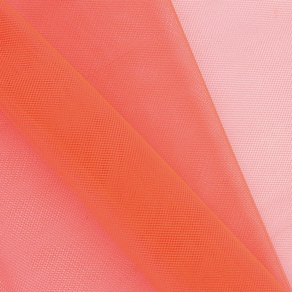 Fluor Orange Illusion Tüll Stoff - Ribes y Casals