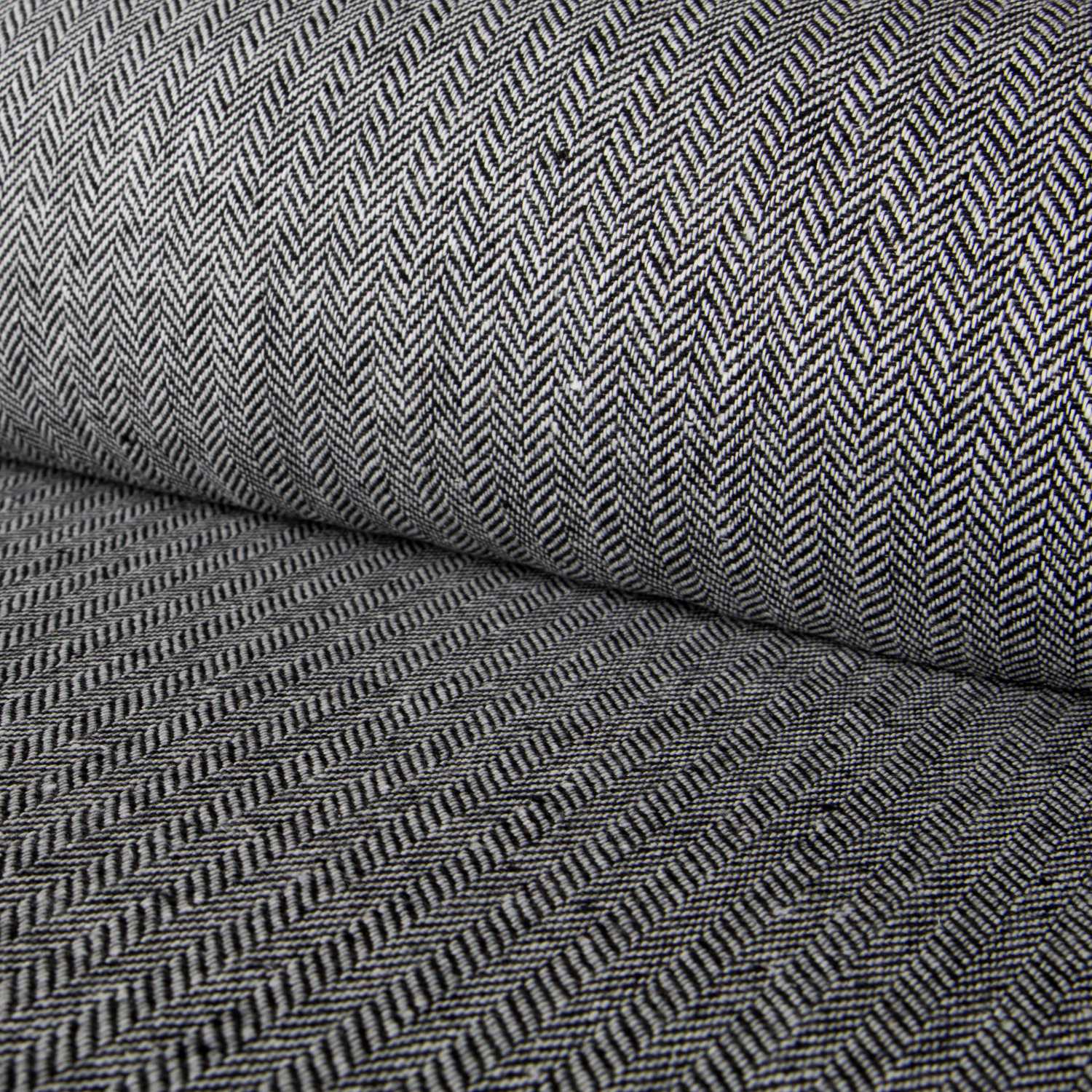 Grauer Herringbone Tweed-Stoff - Ribes y Casals