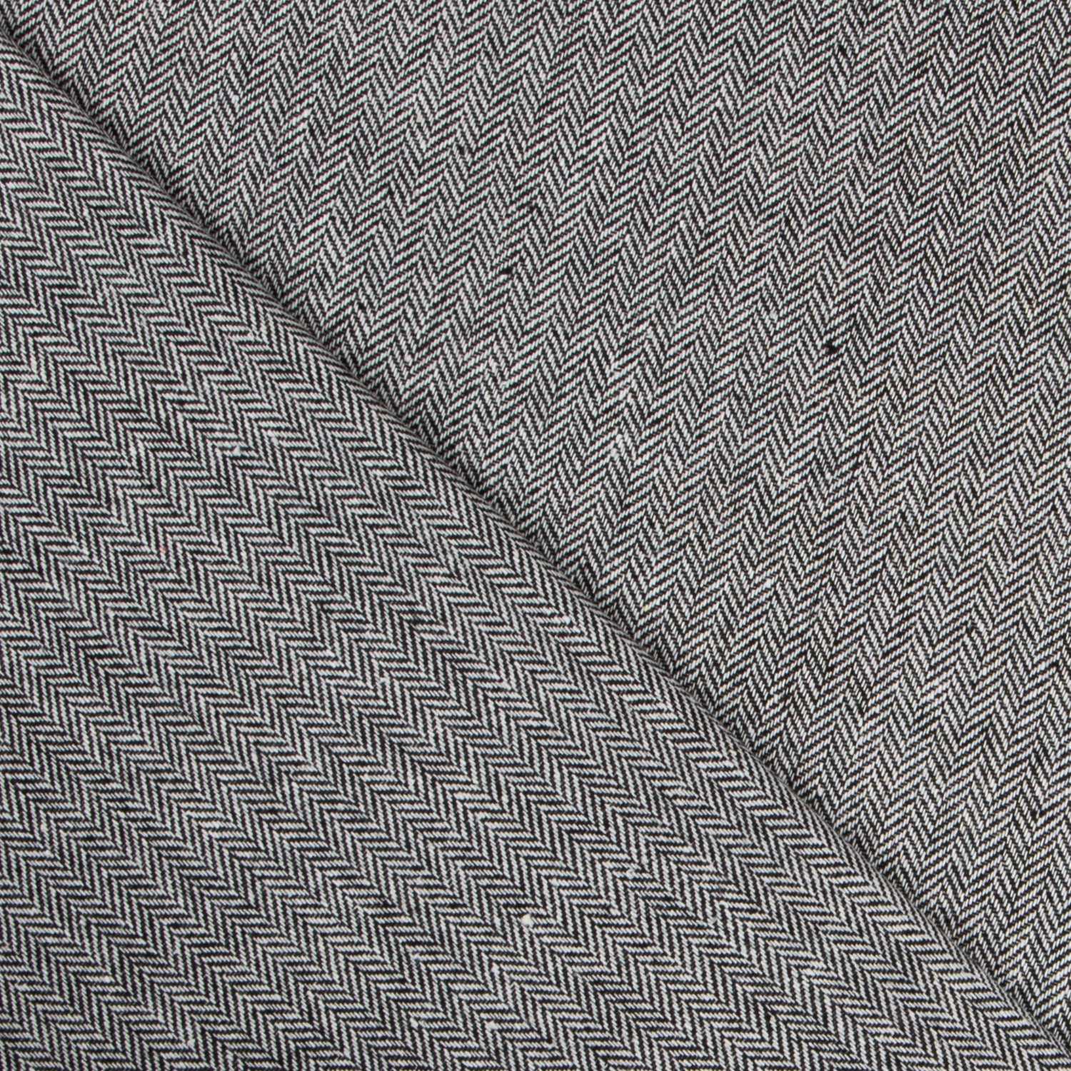 Grauer Herringbone Tweed-Stoff - Ribes y Casals