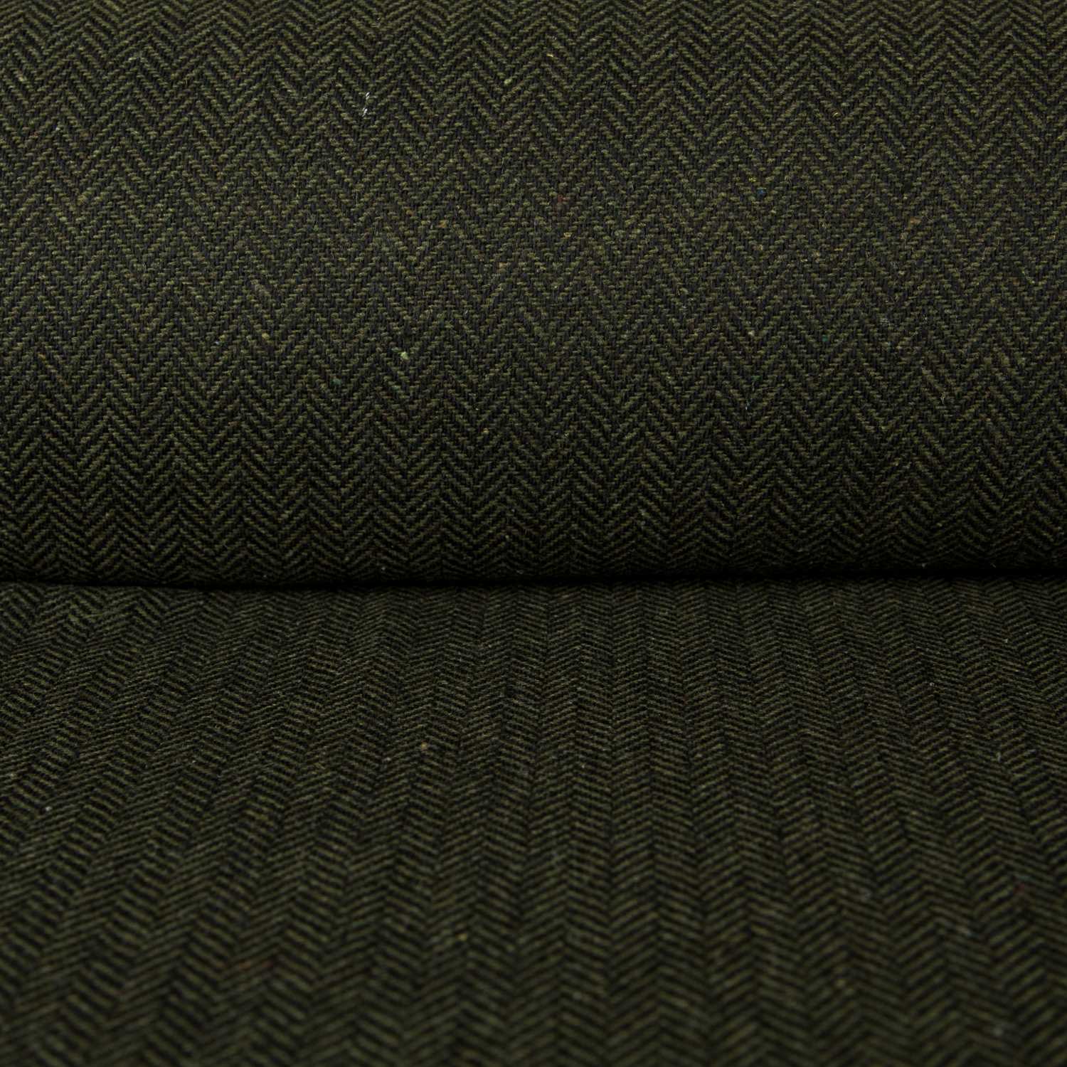 Stoff Tweed Herringbone Grün - Ribes y Casals