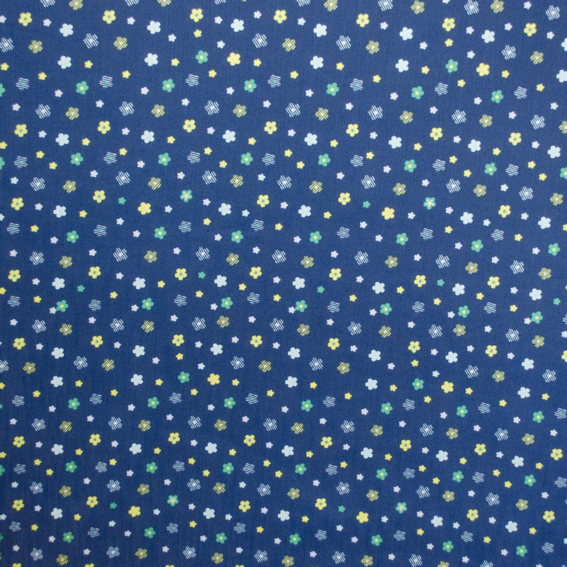 Kinder Denim-Stoff Florecitas Blau - Ribes y Casals