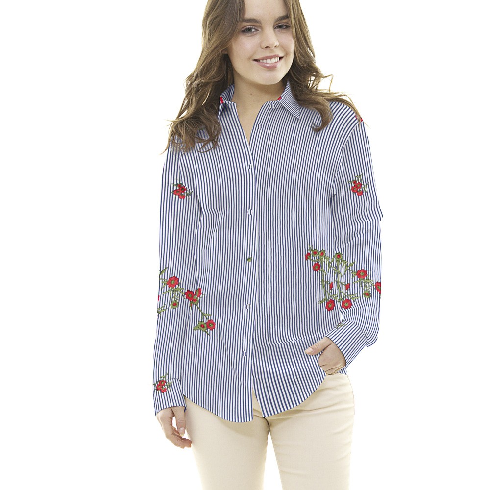 Vichy-Stickerei Bouquet Stoff - Ribes y Casals