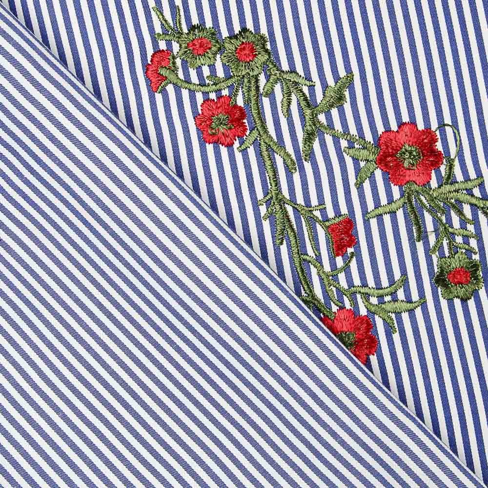 Vichy-Stickerei Bouquet Stoff - Ribes y Casals