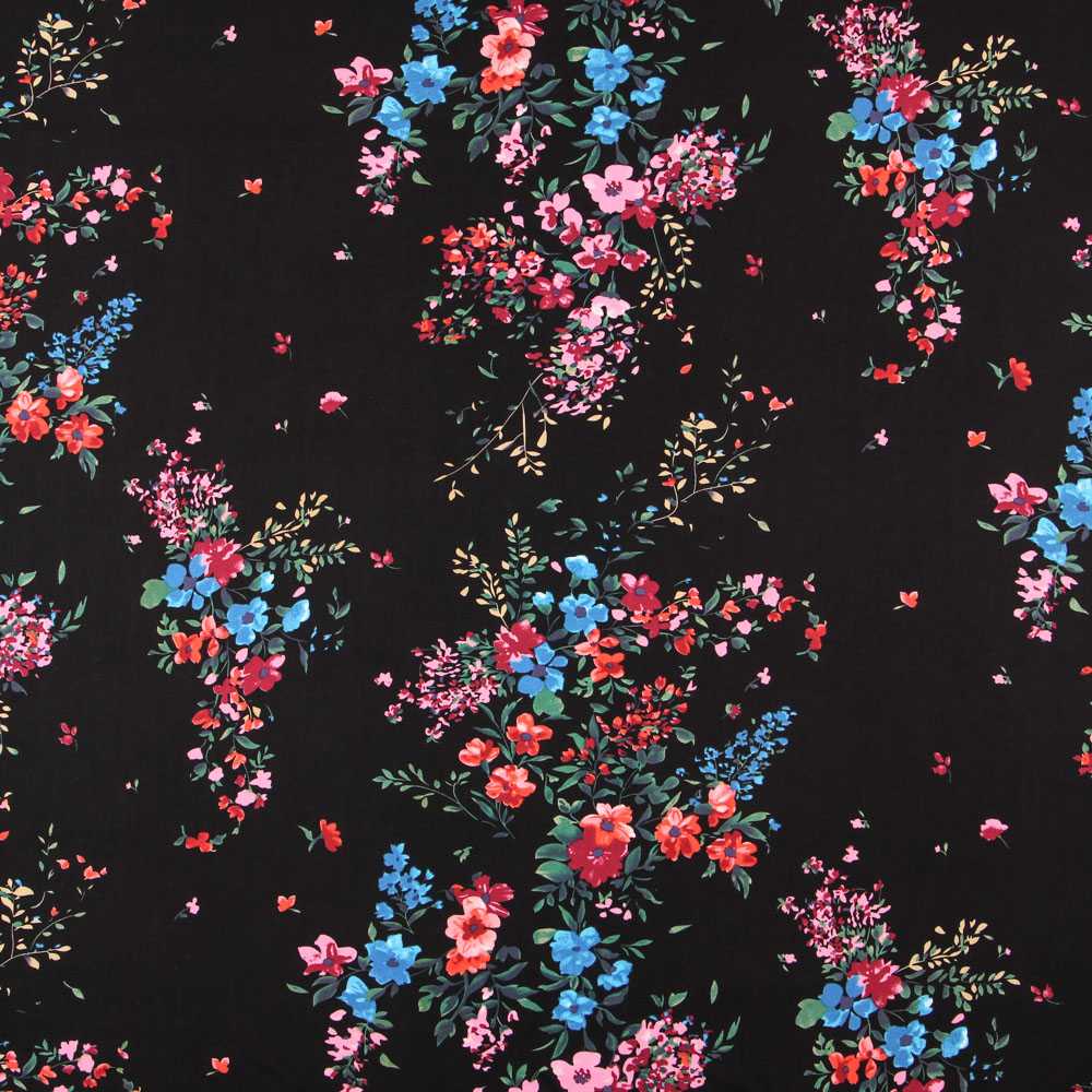 Viskose Bouquet Schwarz - Ribes y Casals