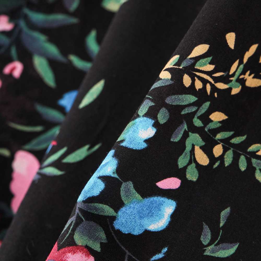 Viskose Bouquet Schwarz - Ribes y Casals