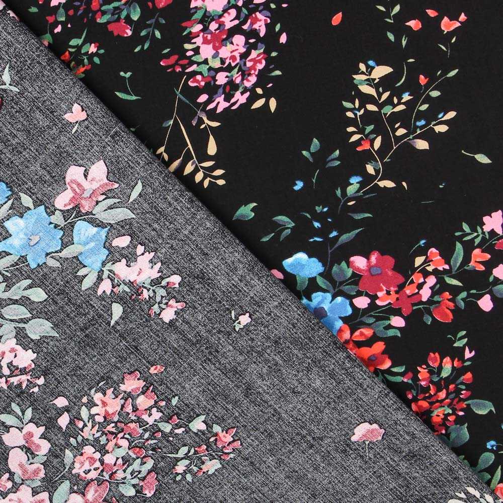 Viskose Bouquet Schwarz - Ribes y Casals