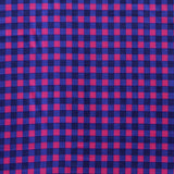 Viskose Imprimée Carreaux Fuchsia - Ribes y Casals