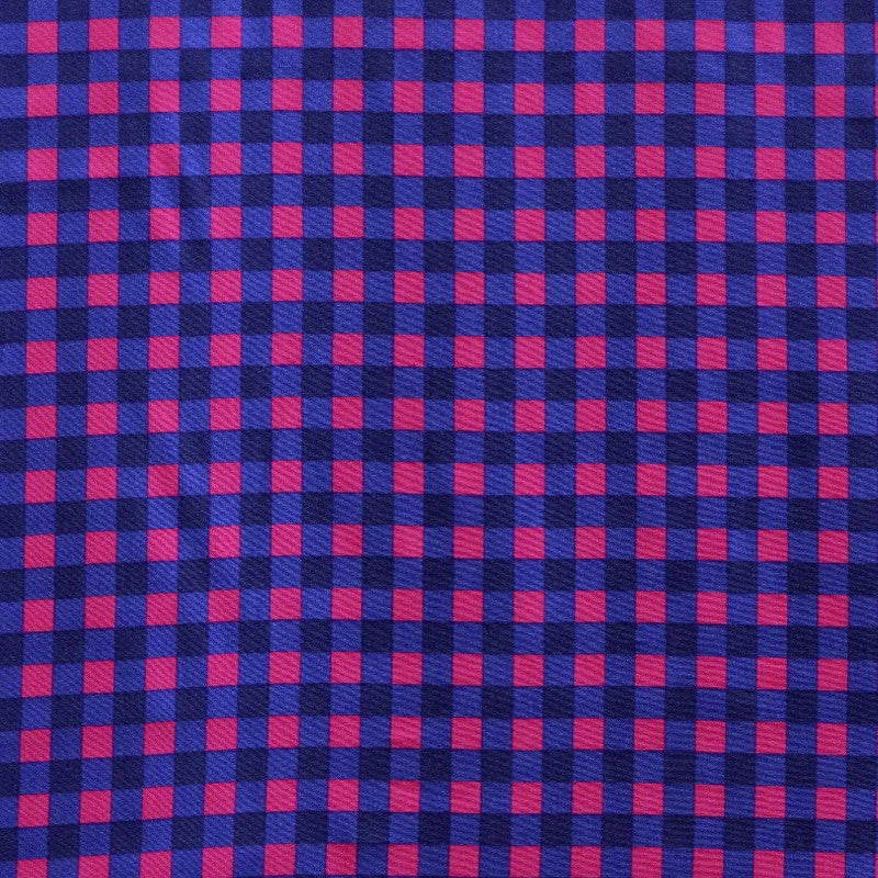 Viskose Imprimée Carreaux Fuchsia - Ribes y Casals