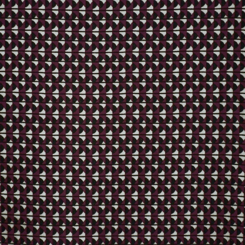 Kastanienbraunes geometrisch bedrucktes Viskosetuch - Ribes y Casals