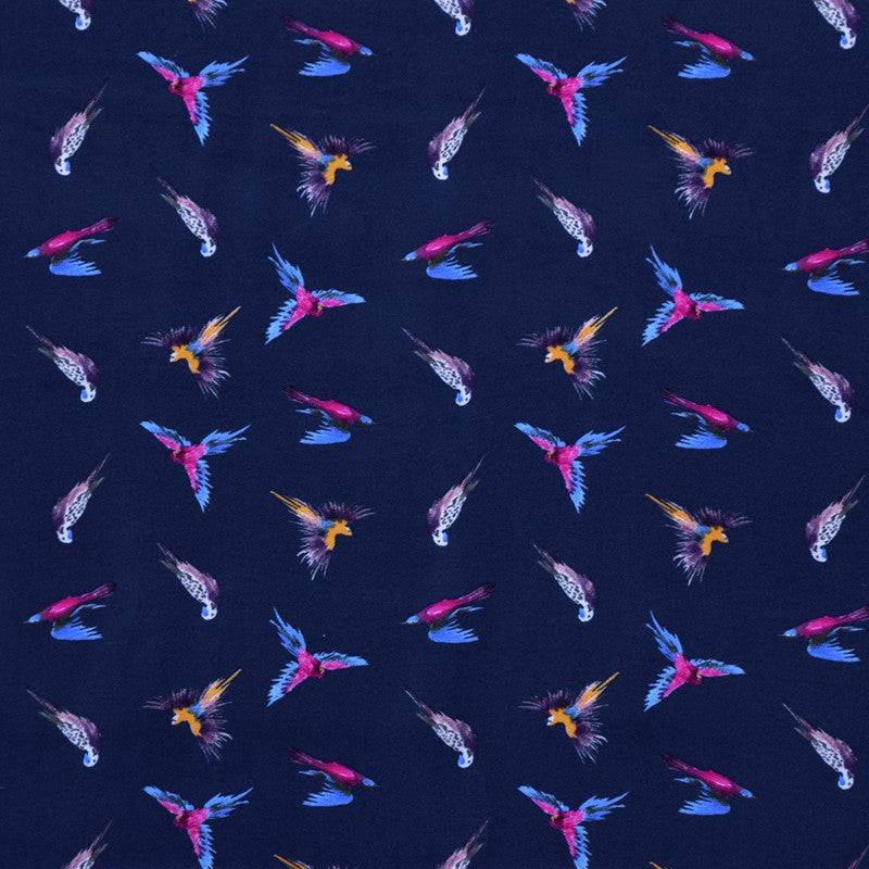 Viskose Imprimée Oiseaux Mehrfarbig - Ribes y Casals