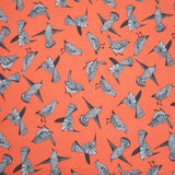 Viskose Vögel Druck Stoff Orange - Ribes y Casals