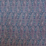 Viskose Mosaik Floral Mosaik Stoff Navy - Ribes y Casals
