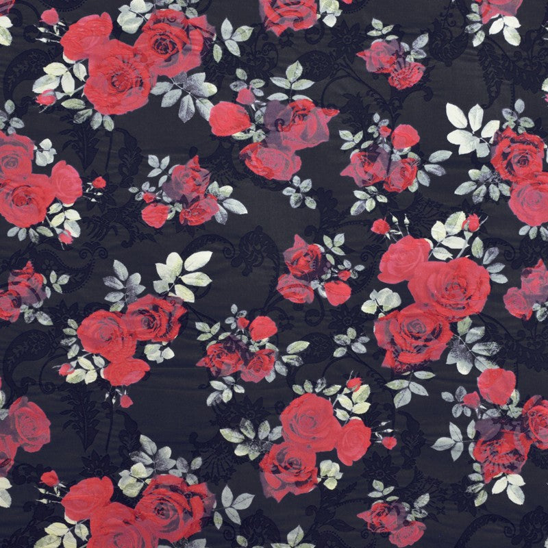 Viskosestoff Rosen Schwarzer Hintergrund - Ribes y Casals