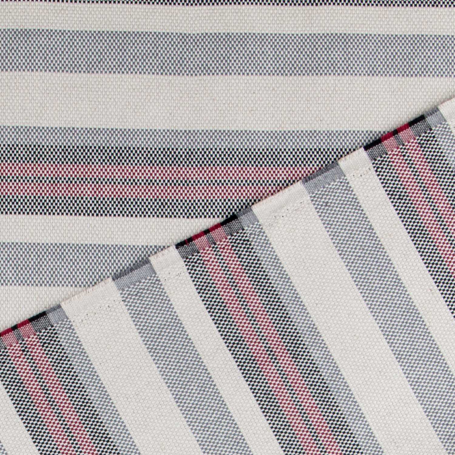 Rustikaler schierer Vorhangstoff Multicolor Streifen - Ribes y Casals