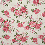 Floral bedruckter Villela-Stoff Ecru Hintergrund - Ribes y Casals