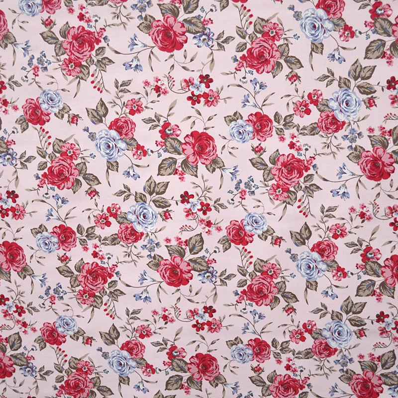 Kleiner Villela-Stoff mit Blumendruck Klein Rosa - Ribes y Casals