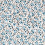 Stoff Viyela Blumen Cretona Blau - Ribes y Casals