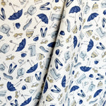 Stoff Viyela Regenschirm Blau - Ribes y Casals