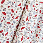 Stoff Viyela Regenschirm Rot - Ribes y Casals
