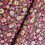 Fuchsia Floral Viscose Viyela Stoff Fuchsia - Ribes y Casals