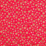 Weihnachten Gesteppter Stoff Rot Weihnachten Sterne Gold - Ribes y Casals