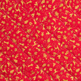 Weihnachten Gesteppter Stoff Rot Weihnachtsornamente Gold - Ribes y Casals