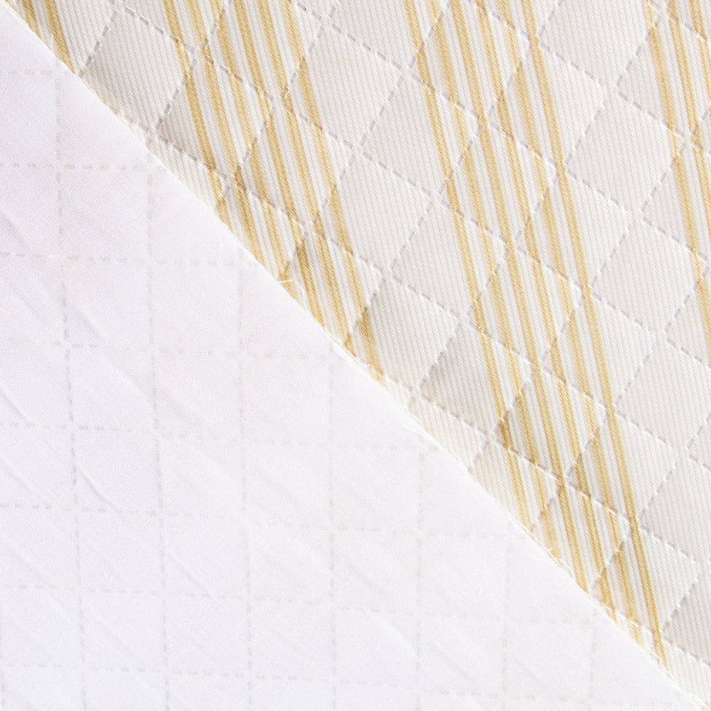 Gesteppter, plastifizierter, plastifizierter Multistreifen-Stoff Beige - Ribes y Casals