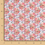 Baumwolle Floral Catrina Weiß - Ribes y Casals
