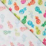 Baumwolle Popeline Ananas Grün - Ribes y Casals