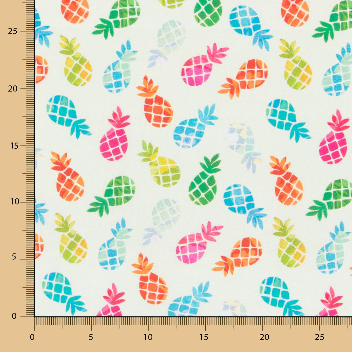 Baumwolle Popeline Ananas Grün - Ribes y Casals