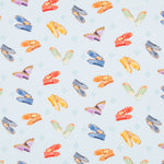 Espadrilles aus Popeline Blau - Ribes y Casals