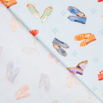Espadrilles aus Popeline Blau - Ribes y Casals