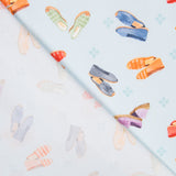 Espadrilles aus Popeline Blau - Ribes y Casals