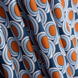 Geometrische Baumwollpopeline Hellblau - Ribes y Casals
