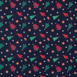 Cotton Christmas Multi Trees Blau - Ribes y Casals