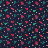 Cotton Christmas Multi Trees Blau - Ribes y Casals