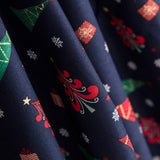 Cotton Christmas Multi Trees Blau - Ribes y Casals