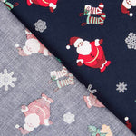 Weihnachten Baumwolle Weihnachtsmann Blau - Ribes y Casals