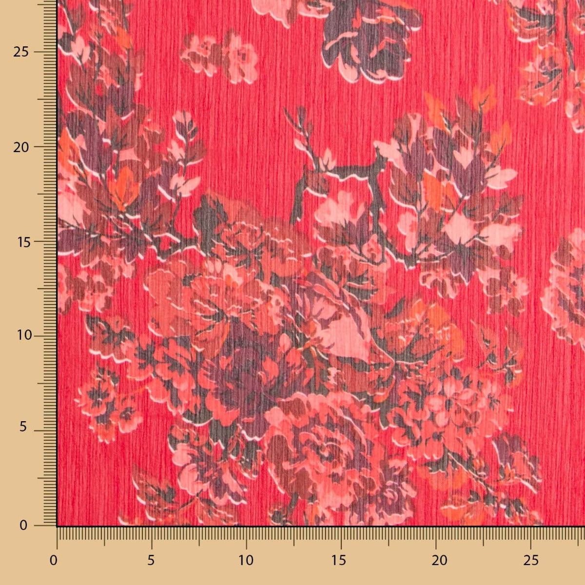 Stoff Bambula Polyester Cretonero Rot - Ribes y Casals