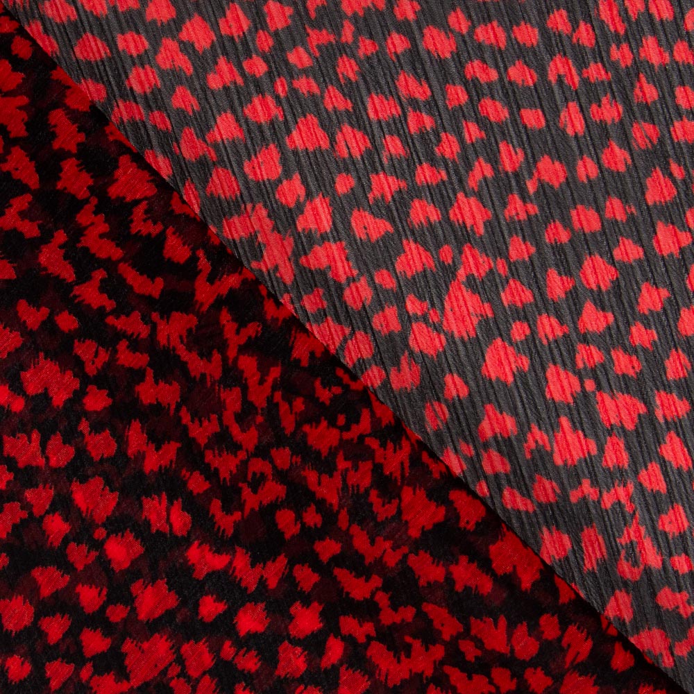 Bambula Polyester Polka Dot Stoff Rot - Ribes y Casals
