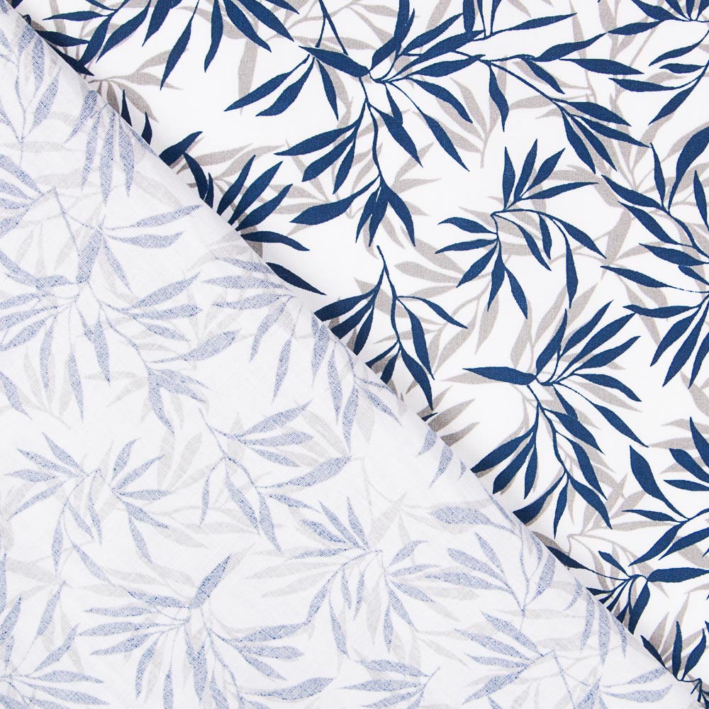 Blaues Tropical Print Bettlaken - Ribes y Casals