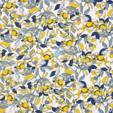 Krepp Viskose Gelb Blumen - Ribes y Casals