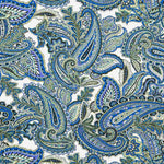 Paisley-Kreppstrick Blau - Ribes y Casals