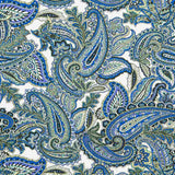 Paisley-Kreppstrick Blau - Ribes y Casals