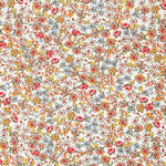 Popeline Viskose Blume Braun - Ribes y Casals